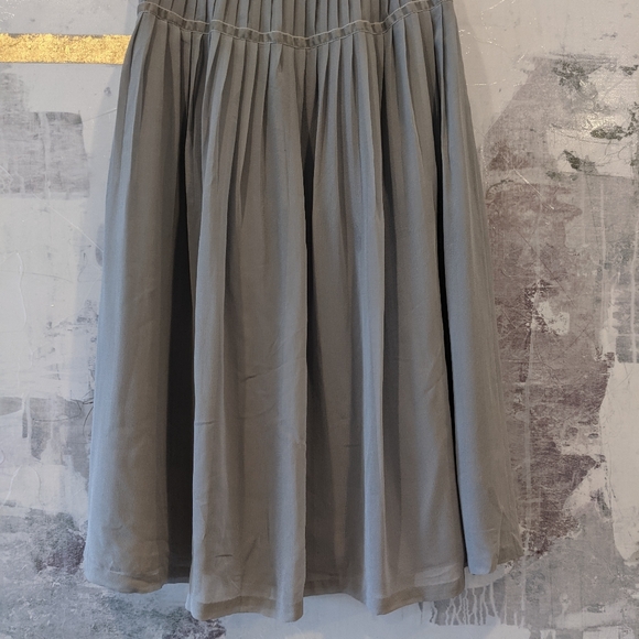 NWT Lafayette 148 Pleated Skirt w/ Velvet Size 4 - Picture 2 of 5